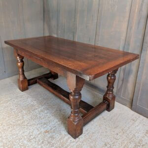 Medium Size Classic 18th Century Style Oak Refectory Table