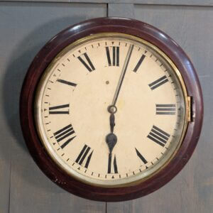 Victorian Mahogany Cased Fusee Station Type Clock