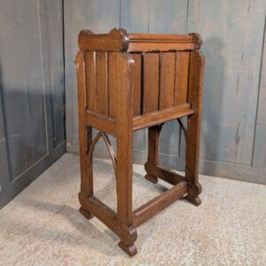 Unusual 1930's Vintage Oak Prayer Desk Stall