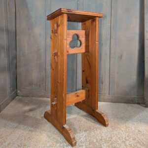 Simple Gothic Style Pine Lectern with Stretchers