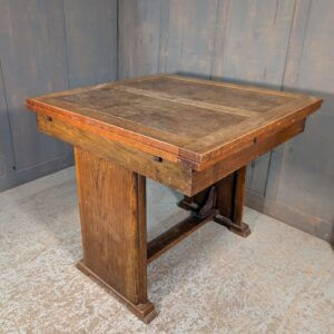 1930's Simple Slab End Deco Draw Leaf Table BARGAIN