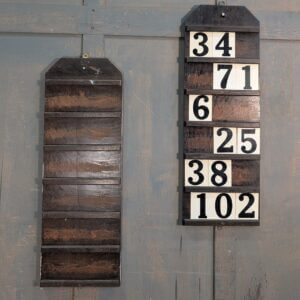 Simple Thin Cut Oak Six Hymn Hymn Boards with Numbers