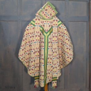 Very Clean Striking Mid Century Chasuble with Stole Burse & Veil