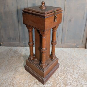Heavy Portable Oak 1920's Vintage Church Baptismal Font