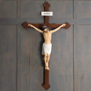 Professionally Restored Antique Larger Size Church Wall Crucifix