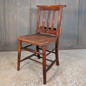 1920's Vintage Medium to Dark Colour Slat Back Church Chapel Chairs
