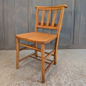 Extra Large 1950's Vintage Swansea Church Chapel Slat Back Chairs