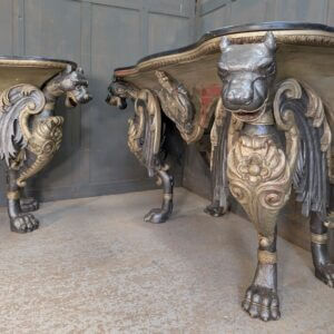 Outrageous Extreme Baroque Style Griffin Console Tables Altars