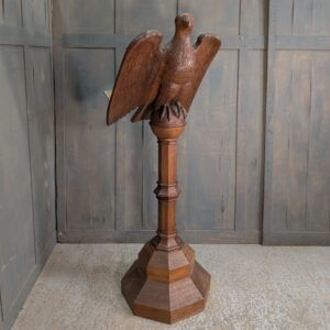 Good Quality Hand Carved 1940's Vintage Oak Eagle Lectern