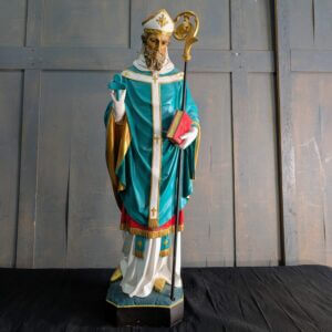 Recently Repainted Large Fibre Glass Religious Statue St Patrick