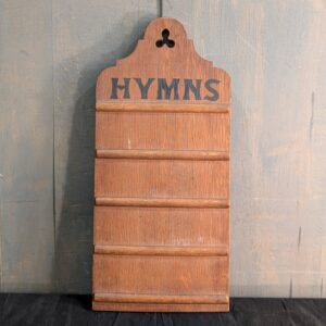 Classic Late Victorian Oak Hymn Board from St Patrick's Hove