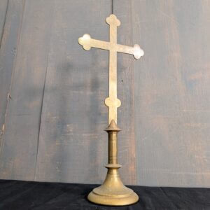 1860's Victorian Brass Plain Altar Cross from St Patrick's Hove #1