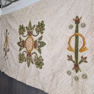 Unusual 1950's Vintage Embroidered Small Altar Cloth