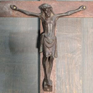 Antique Heavy Small to Medium French Iron Crucifix