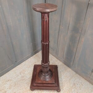 High Quality Antique Mahogany Empire Style Pedestal Plant Torchere Stand