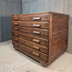 Good Quality Medium to Dark Oak Vestment Plan Chest Standard Size