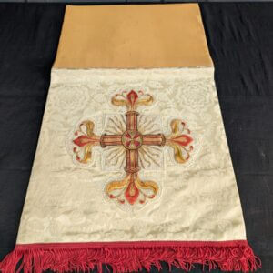 Excellent Embroidered Large Cross Vintage Lectern Fall