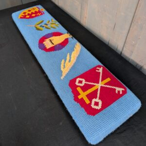Long Embroidered Prayer Kneeler Cushion Double Hassock