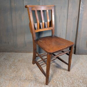 Beautiful 1900's Elm & Beech Curved Slatback Church Chapel Chairs