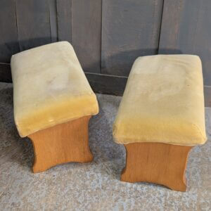 A pair of Oak Church Kneeling Stools