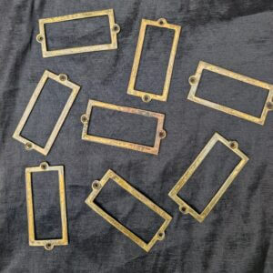 Antique Brass Church Namer Plates Rectangular #A