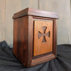 Simple Hand Made Wooden Tabernacle Box Statue Stand