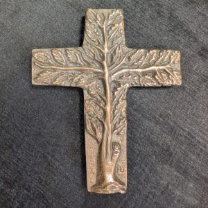Unusual Small Bronze 'Tree of Life' Cross
