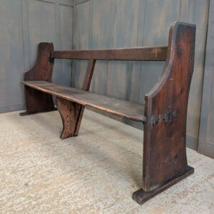 Early 1800's Simple Bar Back Pine Church Pew Bench