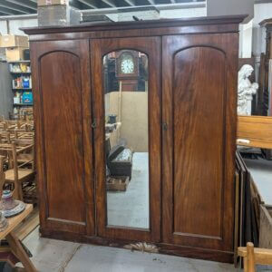 Large Victorian Dismantleable Compactum Linen Press Wardrobe Cupboard