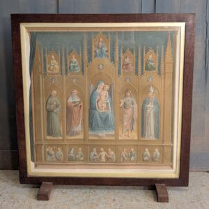 Arundel Society Chromolithograph of Gozzoli's Virgin & Child with Saints 1878