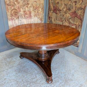 Large Antique French Circular Tip-Up Rosewood Table