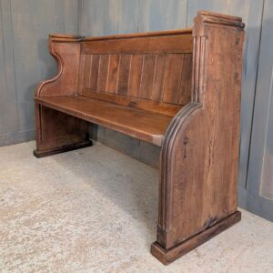Harlequin Ended 1850's Heavy Oak Pew from St Mary's Ely