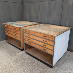 1960's Vintage Matching Smaller Size Plan Textile Chests