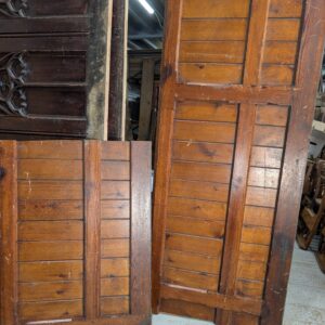 Large Antique Pitch Pine and Pine Panel Frontage