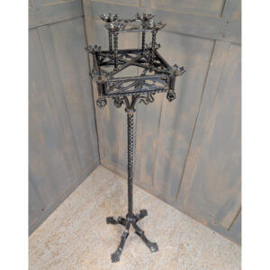 Antique 1910 - 1920 Painted Heavy Iron Church Electrolier Floor Chandelier