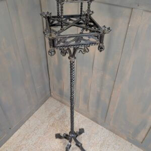 Antique 1910 - 1920 Painted Heavy Iron Church Electrolier Floor Chandelier