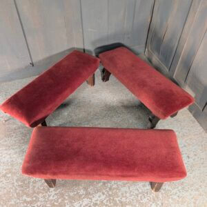Red Velvet Upholstered Church Kneelers