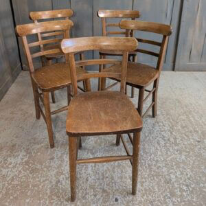 1950's Vintage Steam Curved Beech Tall Bistro Style Chairs