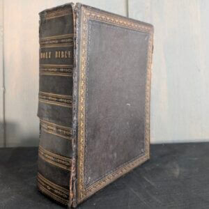 Earlier 1865 Victorian Large Cassell Family Bible Leather Bound