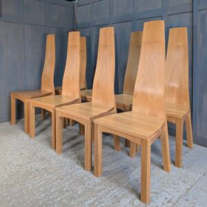 Hyper Modern 1970's Oak High Style High Back Clergy Chairs