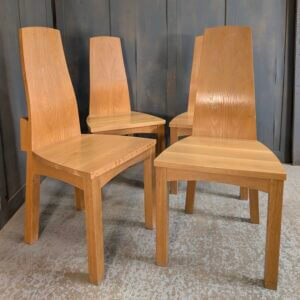 Danish Design Inspired 1970's Oak & Oak Ply Church Readers Chairs