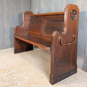 Superb Oak Carved Victorian Pews from St Bartholomew's Edgbaston