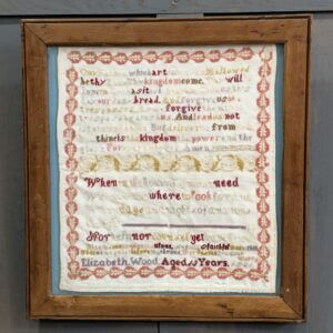 Delightful Needlework Religious Sampler Dated 1881