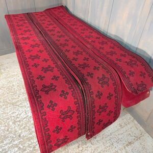 Original Red Victorian Gothic Patterned Felt Pew Runners