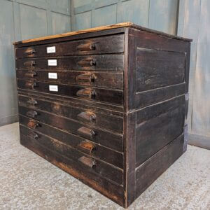 Heavy Dark Pine 1930's Vintage Plan Chest Vestment Press from Putney