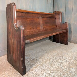 Superb Oak Carved Victorian Pews from St Bartholomew's Edgbaston with one Plain End