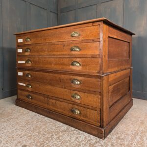 1940's Vintage 'Edgley' Oak Plan Chest Vestment Press from Putney