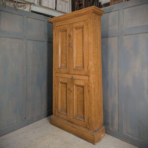 Antique Faux Oak Painted Music & Hynmbook Double Cupboard