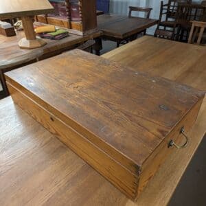 Larger Vintage Pitch Pine Document Souvenir Collectors Box