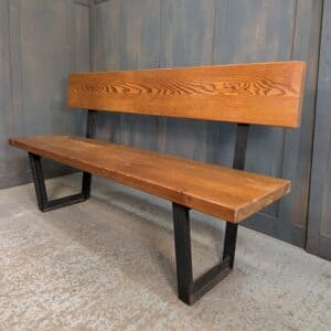Heavy Steel & Decorative Deal 1970’s Vintage Church Benches from Fishponds Methodist Church Bristol SALE